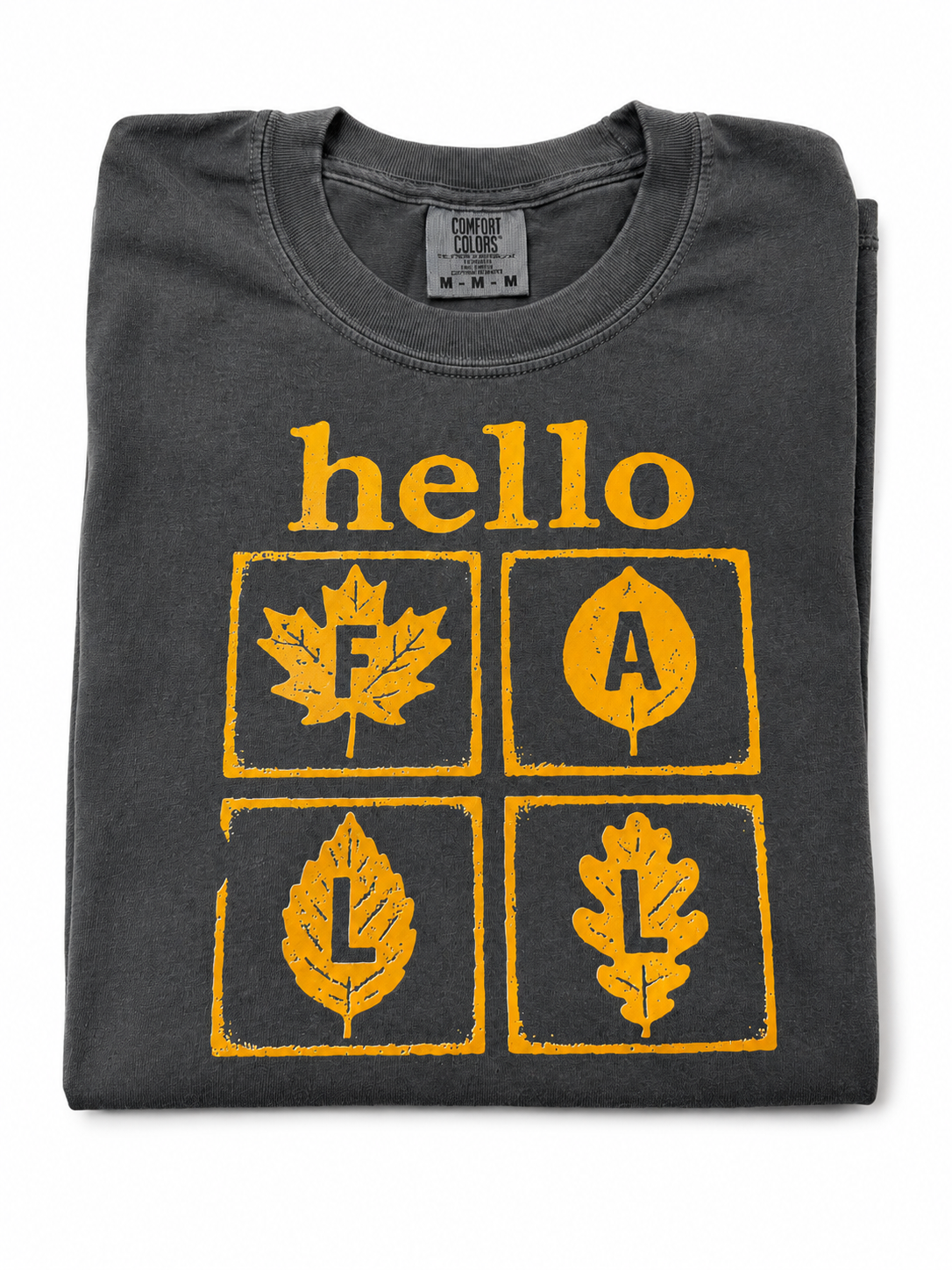 Hello Fall Shirt Comfort Colors Fall T-Shirt Autumn Graphic Tee Pumpkin Season Shirt Cozy Fall Leaves Tee Thanksgiving Shirt Fall Outfit