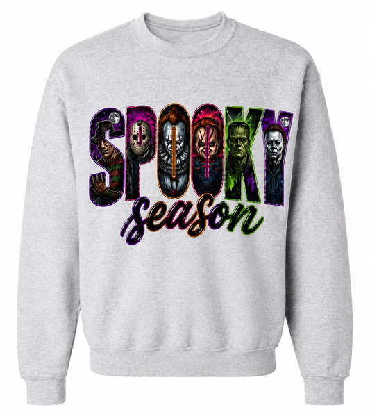 Spooky Season Halloween Sweatshirt, Horror Movie Crewneck, Fall Sweatshirt