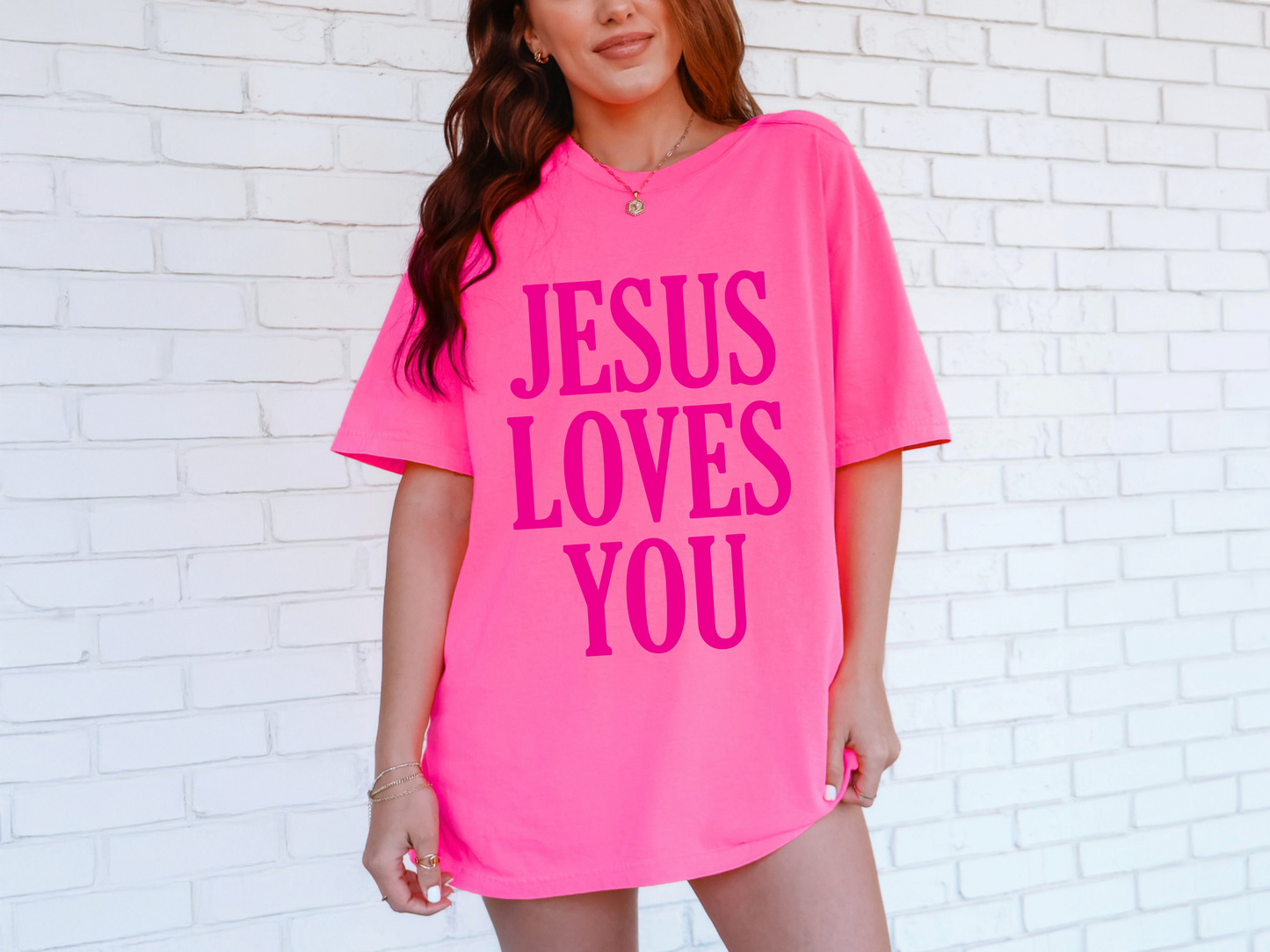 Jesus loves you comfort colors t-shirt ￼