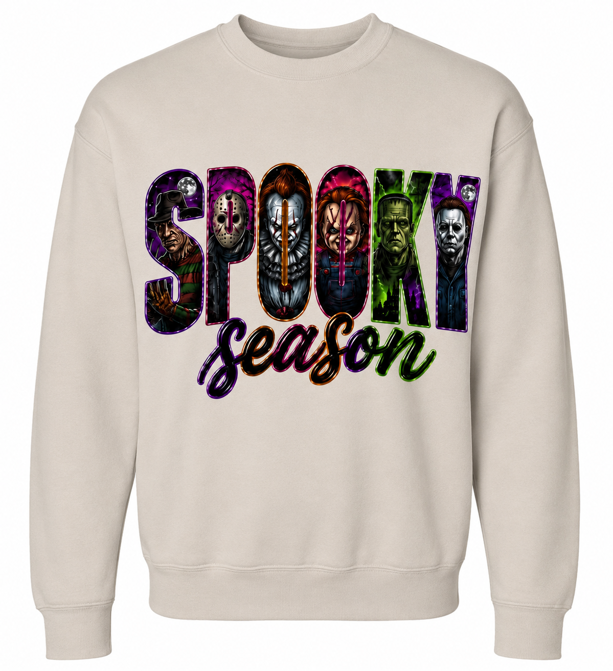 Spooky Season Halloween Sweatshirt, Horror Movie Crewneck, Fall Sweatshirt